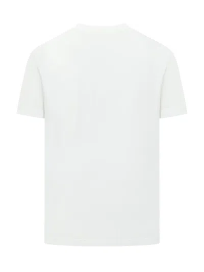 Dsquared2 White Crewneck T-shirt Witrh Screaming Maple In White