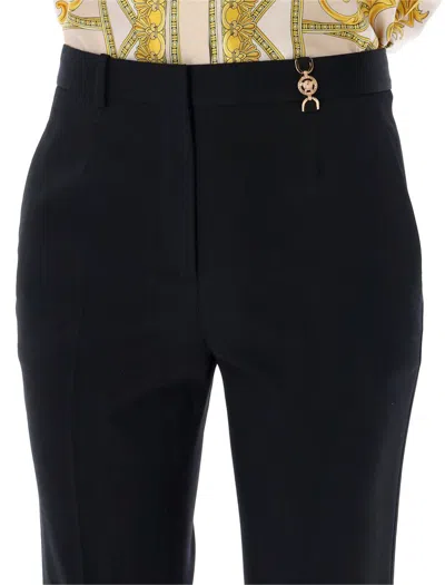 Shop Versace Flared Pant In Black