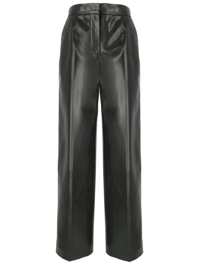 Shop Calvin Klein Faux Leather Trousers In Black