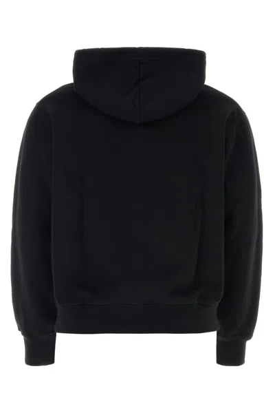 Dsquared2 Black Hoodie With Drawstring Hood And Maxi Logo Print On The Front In Cotton Man In Black
