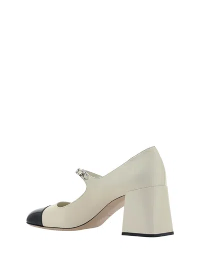 Shop Miu Miu Pumps In Avorio+nero