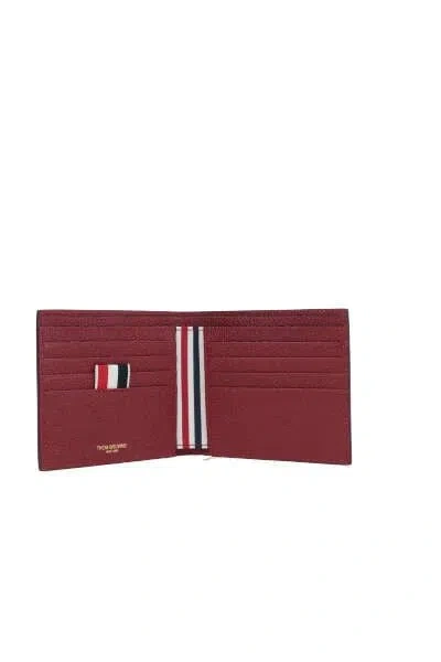 Shop Thom Browne Wallets In Burgundy