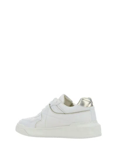 Shop Valentino Garavani Sneakers In Bianco/platino/bianco/platino/bianco