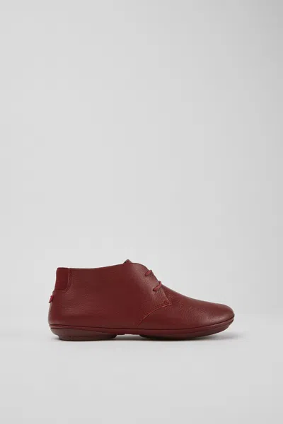 Camper Ankle Boots Women  Right- Burgundy In White