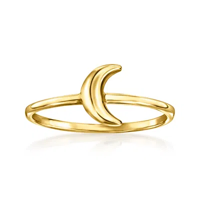 Canaria Fine Jewelry Canaria 10kt Yellow Gold Moon Ring In Yellow