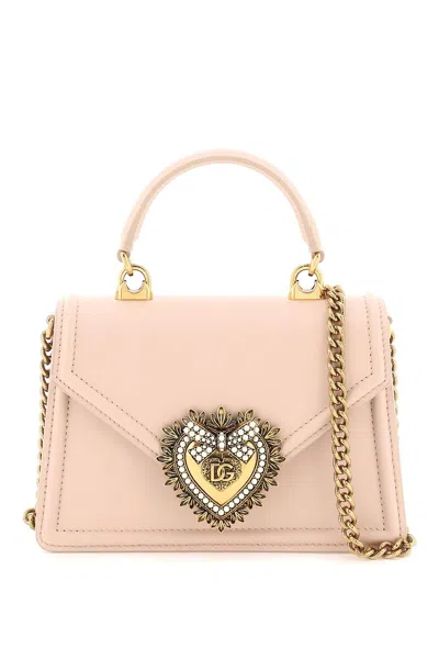 Shop Dolce & Gabbana Devotion Small Handbag In Pink