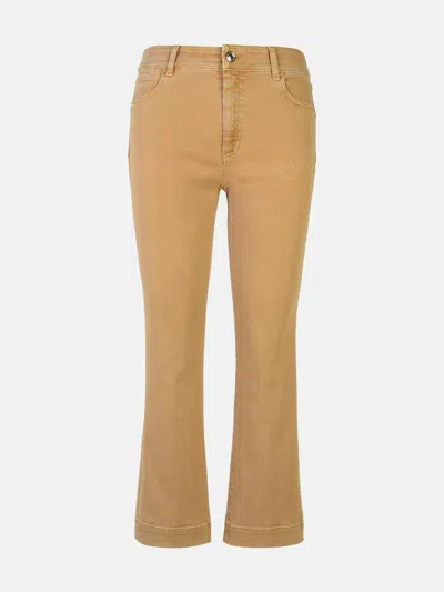 Sportmax 'enna' Beige Cotton Jeans In Beige