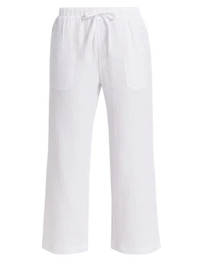 Shop Splendid Women's Kit Eyelet Gauze Pants In White
