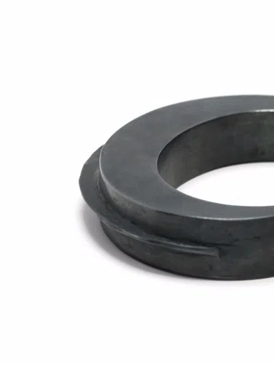 Shop Parts Of Four Crescent Folded Bracelet (distortion Blade, 1 Fold, 15mm, Kas) In Black Acid Silver
