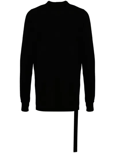 Shop Rick Owens Drkshdw Men Level Ls T Knit T-shirt In 09 Black