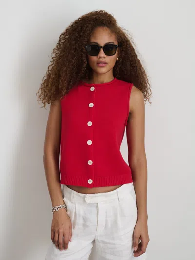 Alex Mill Bridget Vest Tomato In Tomato