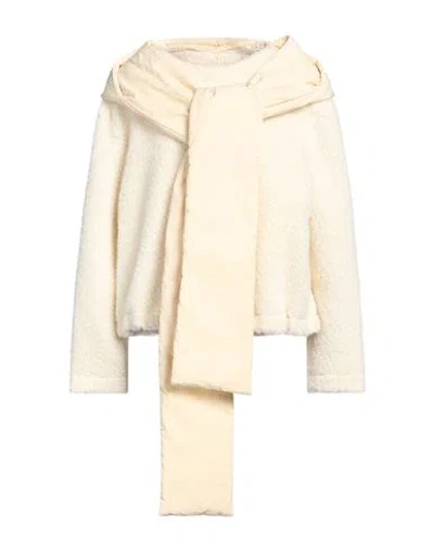 Erika Cavallini Woman Top Ivory Size S Alpaca Wool, Virgin Wool, Polyamide In White