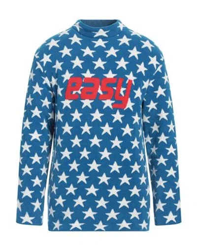 Erl Blue Easy Fleece Sweatshirt In Blue