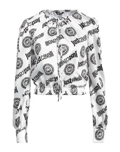 Just Cavalli Woman Top White Size 4 Polyester In White