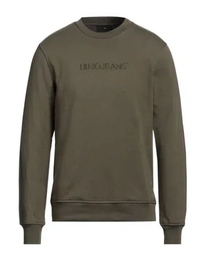 Liu •jo Man Man Sweatshirt Military Green Size Xxl Cotton, Elastane In Green