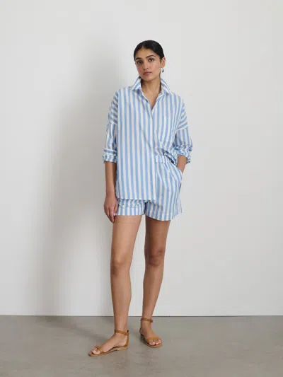 Alex Mill Jo Shirt In Positano Stripe In Blue/off White