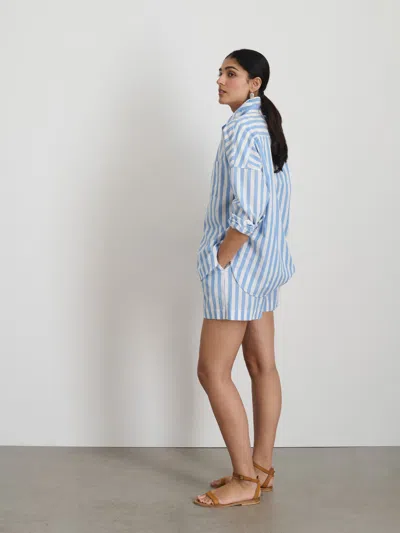 Alex Mill Jo Shirt In Positano Stripe In Blue/off White