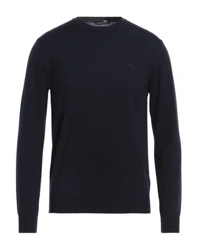 Harmont & Blaine Man Sweater Midnight Blue Size Xl Cashmere In Blue