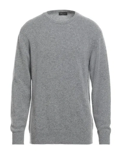 Roberto Collina Man Sweater Grey Size 44 Merino Wool, Cashmere In Grey