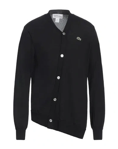 Shop Lacoste X Comme Des Garçons Shirt Man Cardigan Black Size Xl Wool