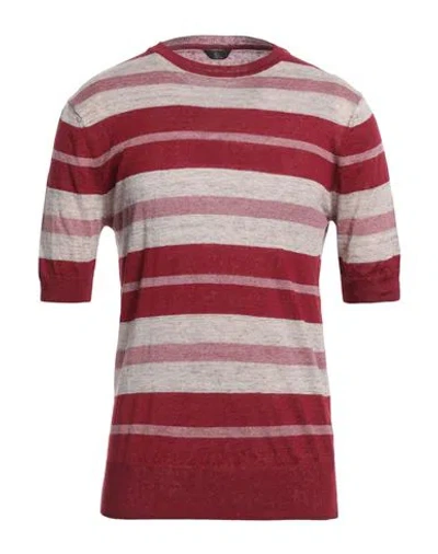 Hōsio Man Sweater Brick Size L Linen In Red