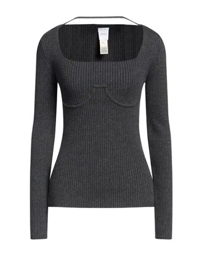 Patou Woman Sweater Grey Size M Wool, Nylon In Grey