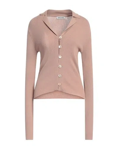 Low Classic Woman Cardigan Beige Size M Rayon, Nylon In Beige