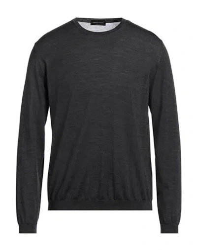 Roberto Collina Man Sweater Lead Size 42 Merino Wool In Grey