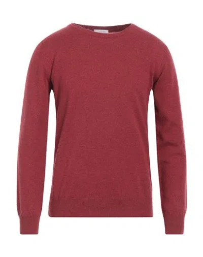 Simon Gray. Man Sweater Brick Red Size Xxl Cashmere In Red