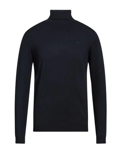 Fred Mello Man Turtleneck Midnight Blue Size Xl Viscose, Polyamide In Blue