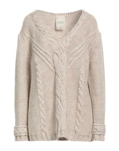 Compagnia Italiana Woman Sweater Beige Size L Acrylic, Wool, Alpaca Wool, Viscose In Beige