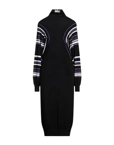 Meimeij Woman Midi Dress Black Size 6 Wool In Black