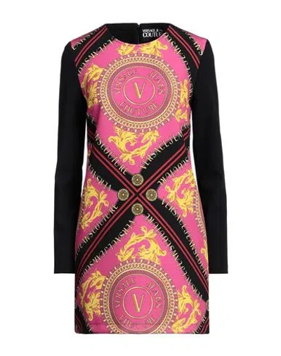 Versace Jeans Couture Cady Logo Panel Mini Dress In Pink