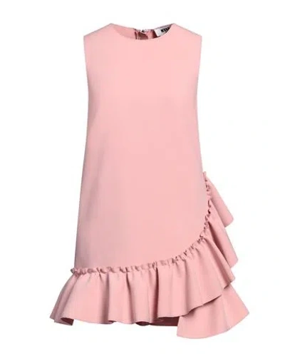 Msgm Woman Mini Dress Pink Size 4 Polyester, Viscose, Elastane In Pink