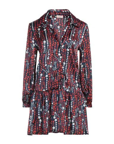 Liu •jo Woman Mini Dress Navy Size 10 Polyester In Navy Blue