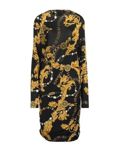 Versace Jeans Couture Baroque-print Midi Dress In Black