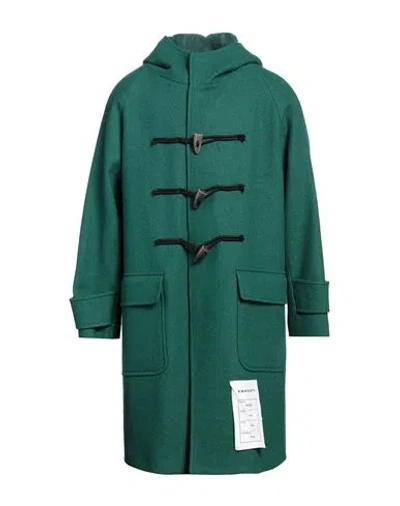 Amaranto Man Coat Green Size 36 Wool, Polyester, Polyamide In Green