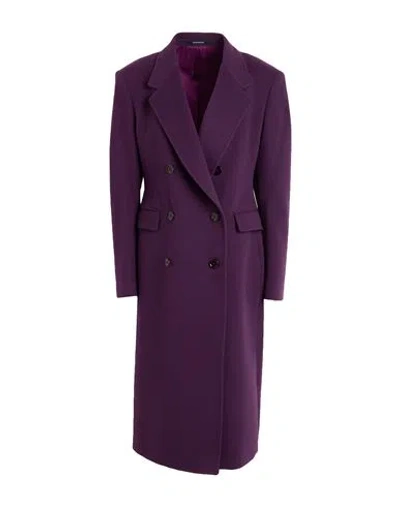 Tagliatore 02-05 Woman Coat Mauve Size 8 Virgin Wool, Cashmere In Purple