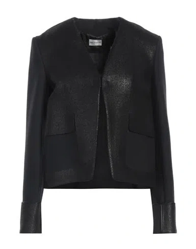 Philosophy Di Alberta Ferretti Woman Jacket Black Size 10 Virgin Wool, Polyamide In Black