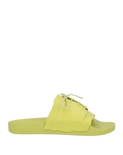 Maison Margiela Man Sandals Acid Green Size 9 Rubber In Green