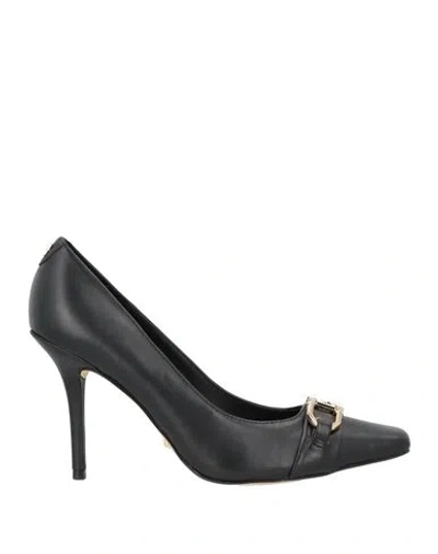 Guess Woman Pumps Black Size 6 Leather In Black