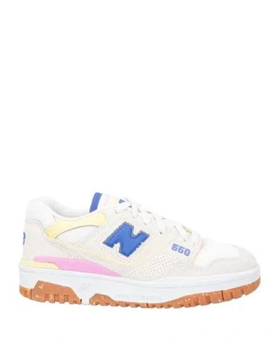 New Balance Multicolor Suede And Mesh 550 Sneakers In White