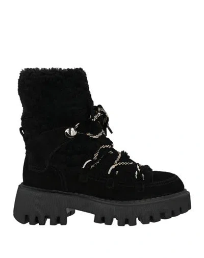 Loriblu Woman Ankle Boots Black Size 7 Leather In Black