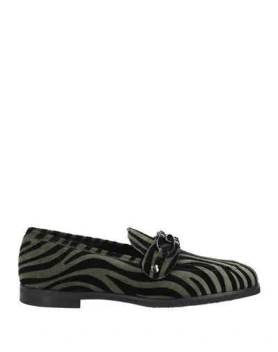 Spaziozero8 Woman Loafers Green Size 7 Leather In Green