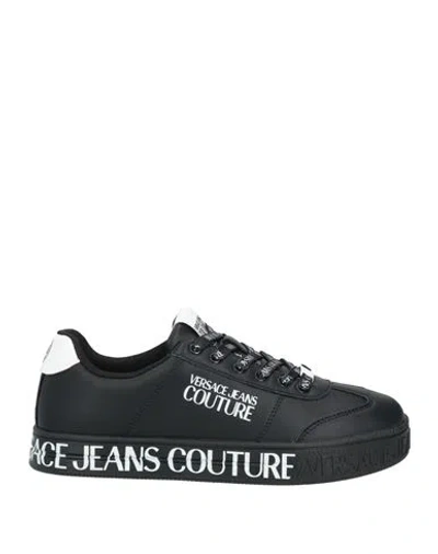 Versace Jeans Couture Logo-print Low-top Sneakers In Black