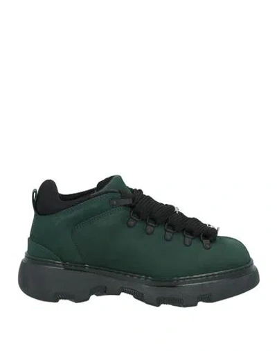 Burberry Prorsum Man Ankle Boots Green Size 9 Leather In Green