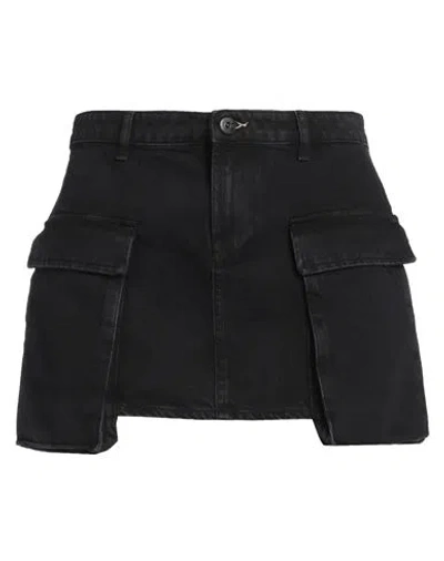 3x1 Woman Denim Skirt Black Size 28 Cotton In Black