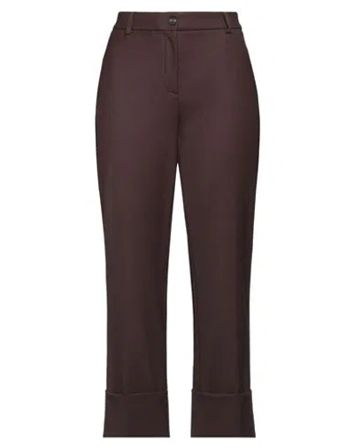 Via Masini 80 Wool Trousers In Brown
