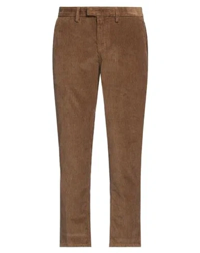 Dondup Man Pants Brown Size 33 Cotton, Elastane In Brown