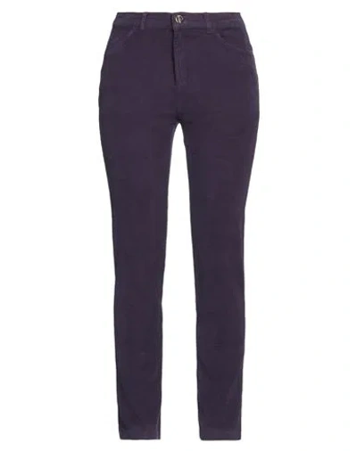Diana Gallesi Woman Pants Purple Size 4 Cotton, Elastane In Purple